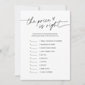 JEDLEIGH Raten Sie die Preis Baby Shower Game Card Einladung (Vorderseite)