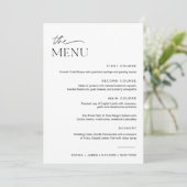 JEDLEIGH Wedding Dinner Menu 12x18 Card Einladung (Stehend Vorderseite)