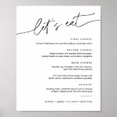 JEDLEIGH Wedding Dinner Menü Unterschrift 8x10 Poster (Vorne)