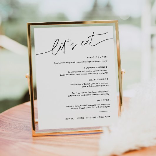 JEDLEIGH Wedding Dinner Menü Unterschrift 8x10 Poster