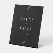 JEDOCH MODERNE Art Deco Black Cards und Geschenke Sockelschild (Vorderseite)
