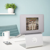 Jeebees Album: eine Parodie Aufkleber (Laptop auf Schreibtisch)