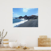 Jeep abgeschiedene Fußspuren Strand View Poster Ar (Küche)