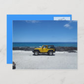 Jeep-Adventure in Hawaii Postkarte (Vorne/Hinten)