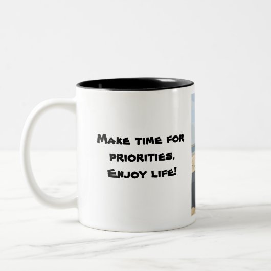 Jeep.Enjoy.Life.2 Zweifarbige Tasse (Links)