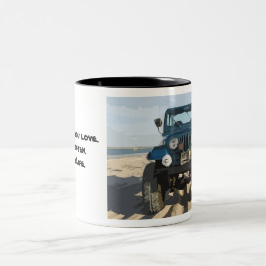 Jeep.Enjoy.Life Zweifarbige Tasse (Mittel)