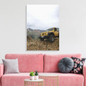 Jeep-Gelbe Trubicon-Leinwand Leinwanddruck (Insitu (Wohnzimmer))