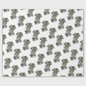 Jeep mit 2 Cartoonsoldaten Geschenkpapier (Flach)