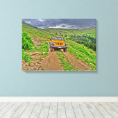 Jeep Outdoor landschaftliche Bergwelt Leinwand (Insitu (Holzboden))