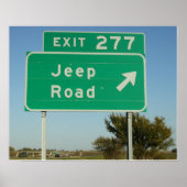 Jeep Road Sign Poster (Vorne)
