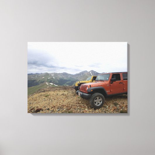 Jeep Rubicon Mountain landschaftliche Leinwand (Vorderseite)