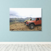 Jeep Rubicon Mountain landschaftliche Leinwand (Insitu (Holzboden))