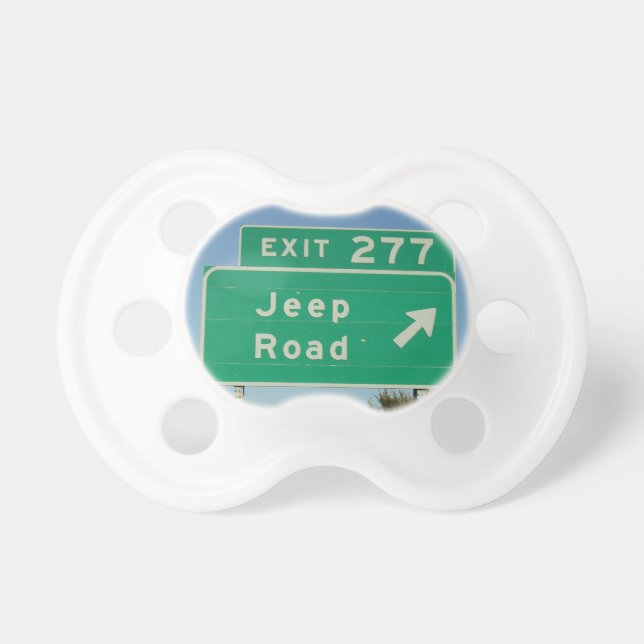 Jeep-Verkehrsschild-Schnuller Schnuller (Vorne)