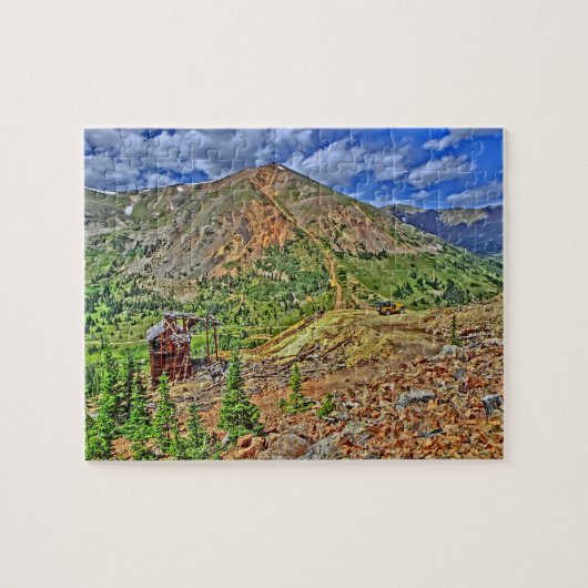 Jeephinterim freienlandschaftliches Puzzlespiel Puzzle (Horizontal)