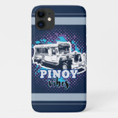 Jeepney Pinoy Vibes Blue Pink Case-Mate iPhone Hülle (Rückseite)
