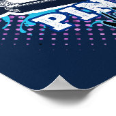 Jeepney Pinoy Vibes Blue Pink Poster (Ecke)