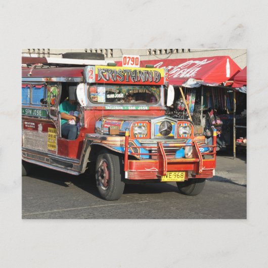 Jeepney Postkarte (Vorderseite)