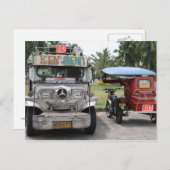 Jeepney und Tricycle Postkarte (Vorne/Hinten)
