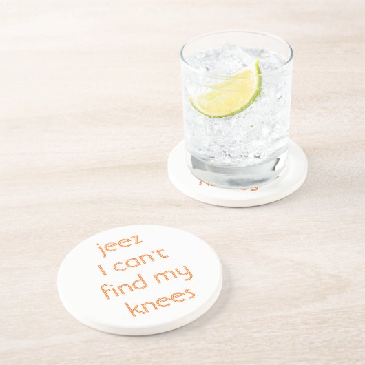 Jeeze, meine Knie Getränkeuntersetzer (Seite)