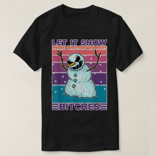 Jeezy angry evil grumpy snowman christmas winter T-Shirt (Design vorne)
