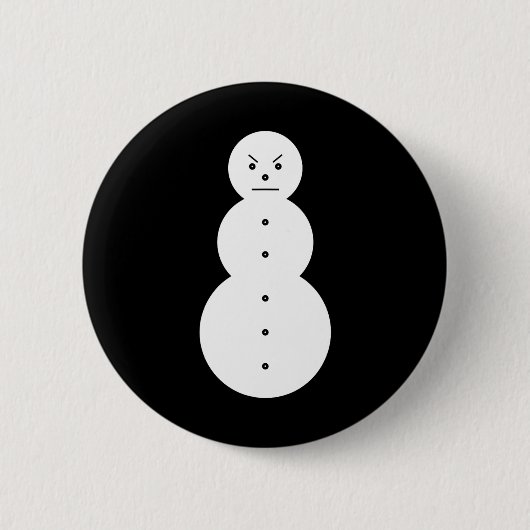 Jeezy Schneemann - Hiphop Wütender Schneemann Jeez Button (Vorderseite)