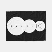 Jeezy Schneemann - Hiphop Wütender Schneemann Jeez Fleecedecke (Vorderseite (Horizontal))