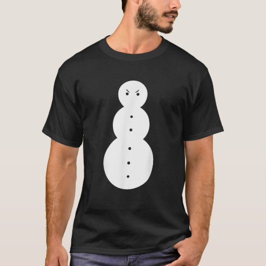 Jeezy Snowman Funny Angry Snowman T-Shirt (Vorderseite)