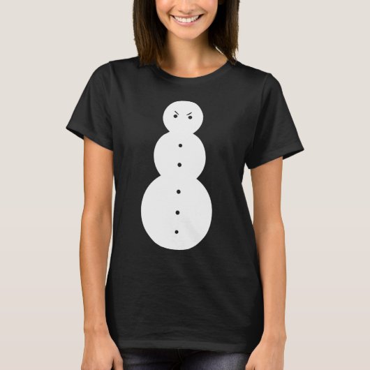 Jeezy Snowman Funny Angry Snowman T-Shirt (Vorderseite)