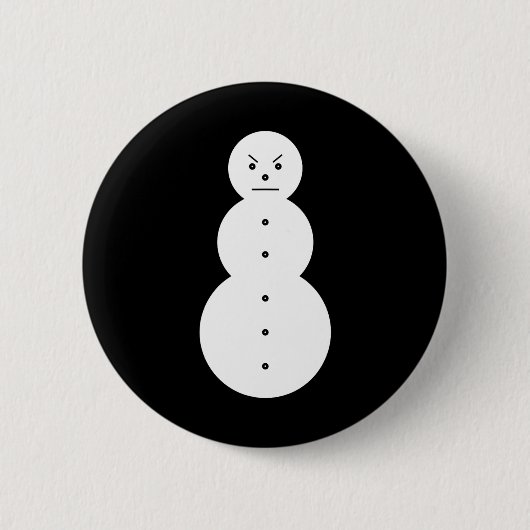 Jeezy Snowman - Hiphop Angry Snowman Jeezy Christm Button (Vorderseite)