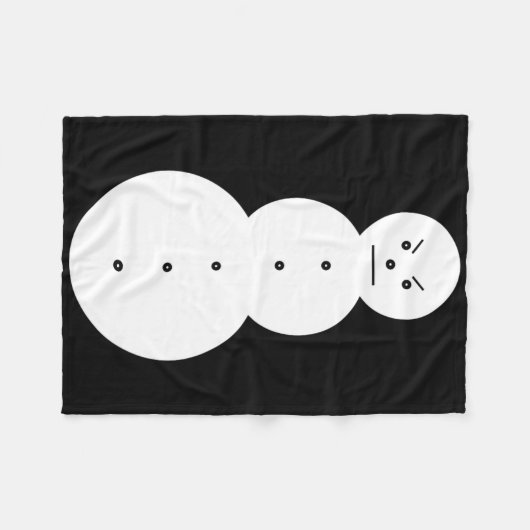 Jeezy Snowman - Hiphop Angry Snowman Jeezy Christm Fleecedecke (Vorderseite (Horizontal))