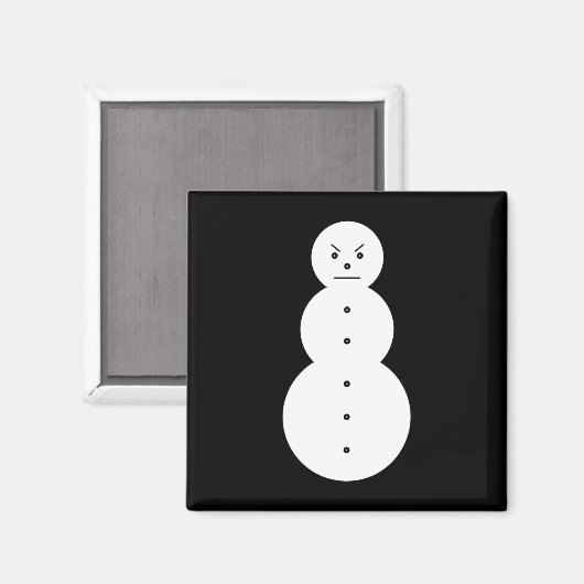 Jeezy Snowman - Hiphop Angry Snowman Jeezy Christm Magnet (Vorderseite/Rückseite)