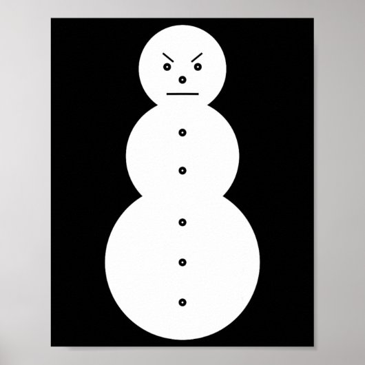 Jeezy Snowman - Hiphop Angry Snowman Jeezy Christm Poster (Vorne)