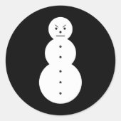Jeezy Snowman - Hiphop Angry Snowman Jeezy Christm Runder Aufkleber (Vorderseite)