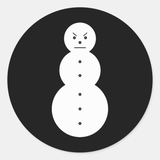 Jeezy Snowman - Hiphop Angry Snowman Jeezy Christm Runder Aufkleber (Vorderseite)