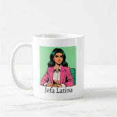 Jefa Latina Pop Art Individuelle Name Kaffeetasse (Links)