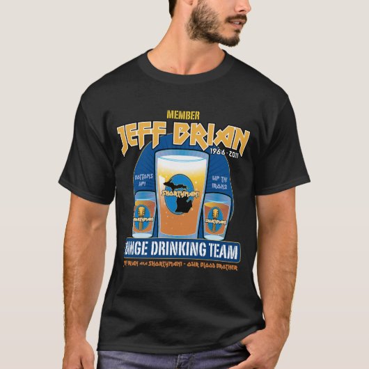 Jeff Brian Drinking Team T-Shirt (Vorderseite)