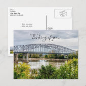 Jeff City Bridge denkt an Sie Postkarte (Vorne/Hinten)