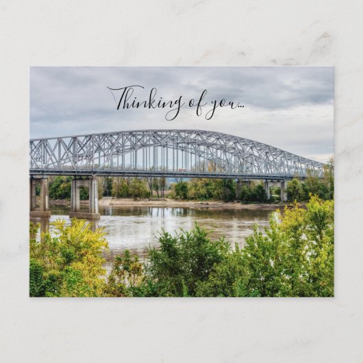 Jeff City Bridge denkt an Sie Postkarte (Vorderseite)