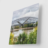 Jeff City Bridge Wall Clock Quadratische Wanduhr (Winkel)