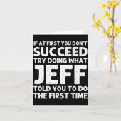 Jeff Gift Name D Birthday Funny Christm Karte (Gelbe Blume)