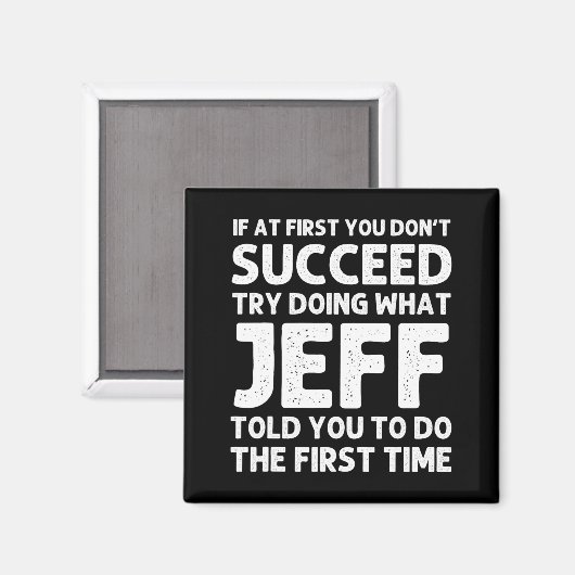 Jeff Gift Name D Birthday Funny Christm  Magnet (Vorderseite/Rückseite)