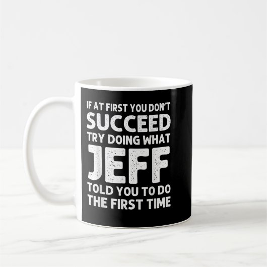 JEFF Gift Name Personalized Birthday Funny Christm Kaffeetasse (Links)