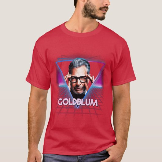 Jeff Goldblum Retro Neon Landschaft für 80er Aesth T-Shirt (Vorderseite)