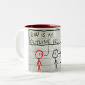 Jeff ist rot zweifarbige tasse (Vorderseite Links)