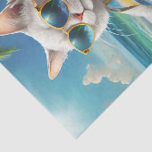 Jeff Kickin' Back, White Cat Beach Chair Seidenpapier (Ausschnitt)