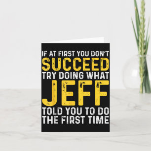 Jeff Name Wenn auf Anhieb nichts gelingt Jeff Gebu Karte