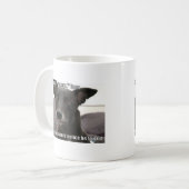 Jeff setzte an sein lässiges Gesicht Kaffeetasse (Vorderseite Links)