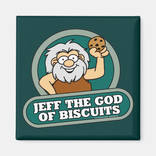 Jeff the God of Biscuits Magnet (Vorne)