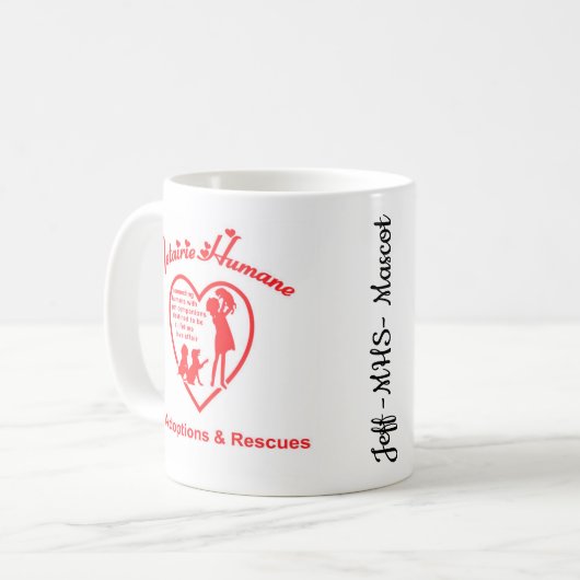 Jeff, unser Maskottchen Kaffeetasse (Vorderseite Links)