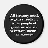 Jefferson: Bleiben Sie nicht still Magnet (Vorne)